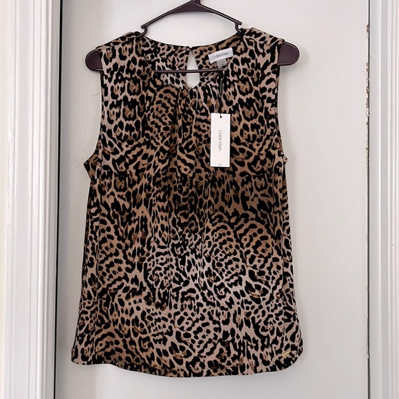 Calvin Klein Tops - Calvin Klein Leopard Print Top NWT